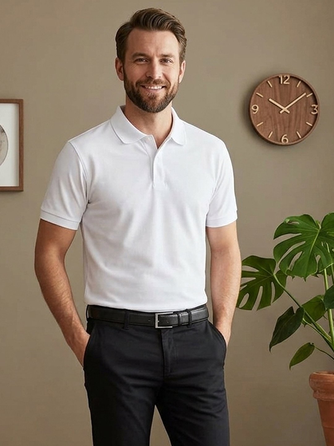 Regular fit men's polo designed with classic styling and premium finishing for casual occasions.