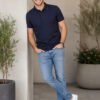 Premium knit polo T-shirt featuring sophisticated collar design and durable everyday wear performance.