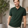 Premium knit polo T-shirt featuring sophisticated collar design and durable everyday wear performance.