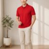 Premium knit polo T-shirt featuring sophisticated collar design and durable everyday wear performance.