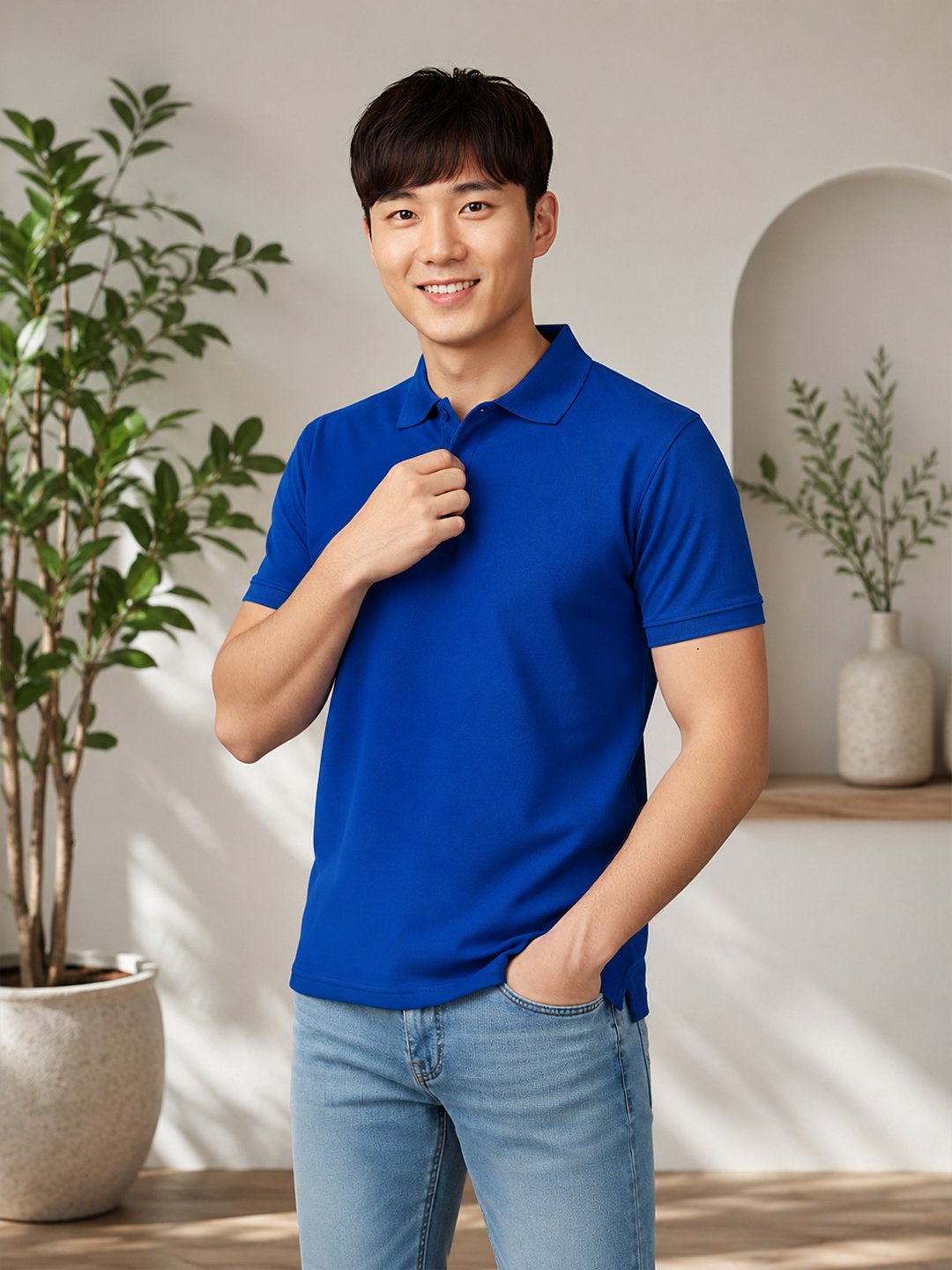 Premium knit polo T-shirt featuring sophisticated collar design and durable everyday wear performance.Premium knit polo T-shirt featuring sophisticated collar design and durable everyday wear performance.