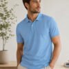 Premium knit polo T-shirt featuring sophisticated collar design and durable everyday wear performance.