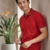 Premium men's polo T-shirt featuring classic collar design with refined contrast tipping for everyday elegance.