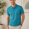 Men's polo T-shirt crafted with durable stitching and premium fabric for long-lasting casual wear.