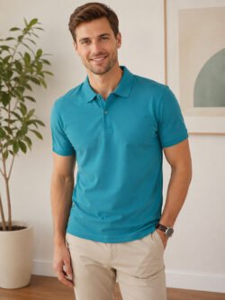 Men's polo T-shirt crafted with durable stitching and premium fabric for long-lasting casual wear.