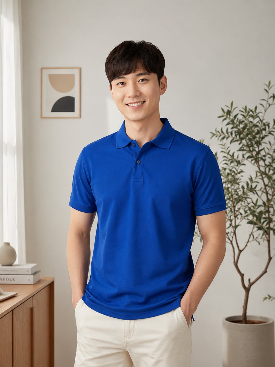 Men's polo T-shirt crafted with durable stitching and premium fabric for long-lasting casual wear.