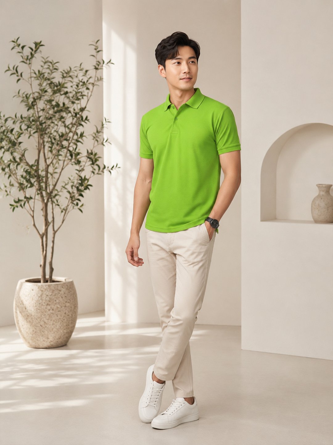 Men's polo T-shirt crafted with durable stitching and premium fabric for long-lasting casual wear.