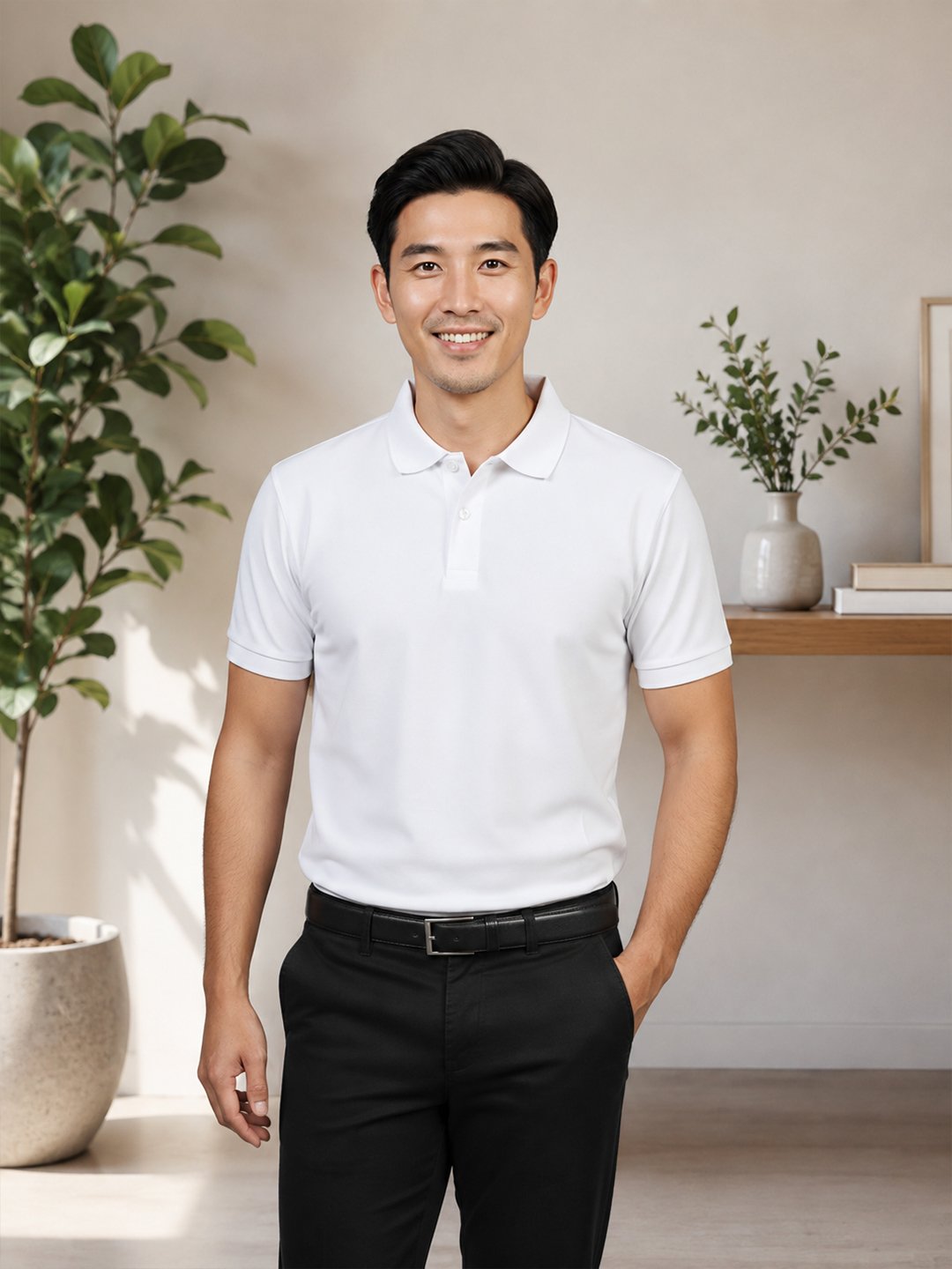 Men's polo T-shirt crafted with durable stitching and premium fabric for long-lasting casual wear.