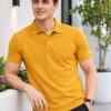 Smart fit polo T-shirt delivering premium comfort with classic detailing for versatile everyday fashion.