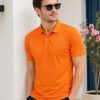 Smart fit polo T-shirt delivering premium comfort with classic detailing for versatile everyday fashion.