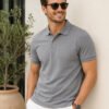 Smart fit polo T-shirt delivering premium comfort with classic detailing for versatile everyday fashion.