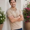 Smart fit polo T-shirt delivering premium comfort with classic detailing for versatile everyday fashion.