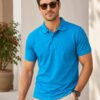 Smart fit polo T-shirt delivering premium comfort with classic detailing for versatile everyday fashion.