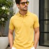 Smart fit polo T-shirt delivering premium comfort with classic detailing for versatile everyday fashion.