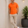 Smart fit polo T-shirt delivering premium comfort with classic detailing for versatile everyday fashion.