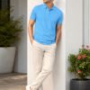 Smart fit polo T-shirt delivering premium comfort with classic detailing for versatile everyday fashion.