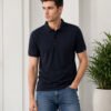 Carlton London Horizan Inkwave Men's polo T-shirt offering breathable comfort, durable stitching, and a polished everyday casual appearance.