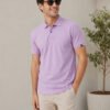 Carlton London Horizan Lilac Haze Men's polo T-shirt offering breathable comfort, durable stitching, and a polished everyday casual appearance.