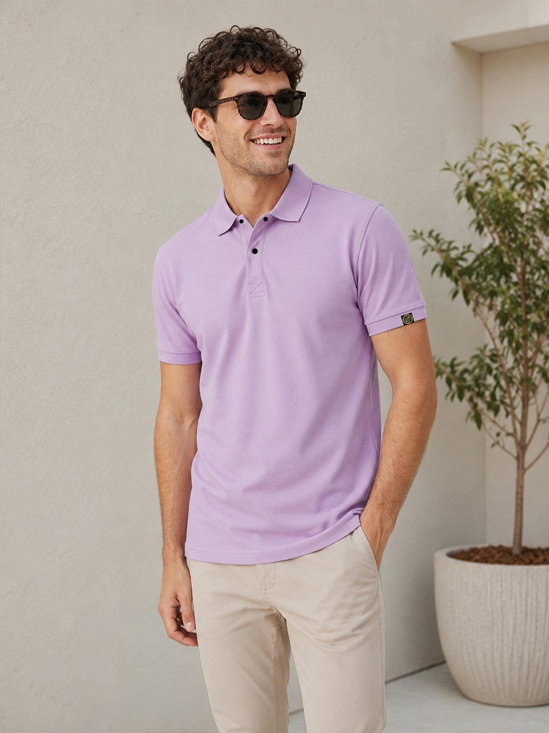 Men's polo T-shirt offering breathable comfort, durable stitching, and a polished everyday casual appearance.