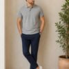 Carlton London Horizan Storm ash Men's polo T-shirt offering breathable comfort, durable stitching, and a polished everyday casual appearance.