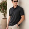 Carlton London Horizan Volcanic Veil Men's polo T-shirt offering breathable comfort, durable stitching, and a polished everyday casual appearance.