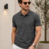 dark grey.jpg DFNK Air Dry men's white polo T-shirt with breathable fabric and classic collar for everyday wear