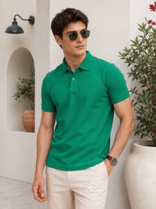 DFNK Air Dry men's white polo T-shirt with breathable fabric and classic collar for everyday wear