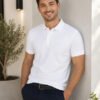 white.jpg DFNK Air Dry men's white polo T-shirt with breathable fabric and classic collar for everyday wear