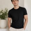 Men's regular fit casual t-shirt with round neckline, short sleeves and comfortable construction for versatile everyday outfits.