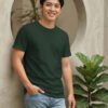 Men's regular fit casual t-shirt with round neckline, short sleeves and comfortable construction for versatile everyday outfits.