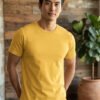 Men's regular fit casual t-shirt with round neckline, short sleeves and comfortable construction for versatile everyday outfits.