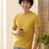 Men's regular fit casual t-shirt with round neckline, short sleeves and comfortable construction for versatile everyday outfits.