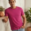 Men's regular fit casual t-shirt with round neckline, short sleeves and comfortable construction for versatile everyday outfits.