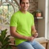 Men's regular fit casual t-shirt with round neckline, short sleeves and comfortable construction for versatile everyday outfits.