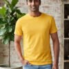 Men's regular fit casual t-shirt with round neckline, short sleeves and comfortable construction for versatile everyday outfits.