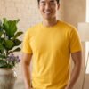 Men's regular fit casual t-shirt with round neckline, short sleeves and comfortable construction for versatile everyday outfits.