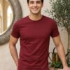 Men's regular fit casual t-shirt with round neckline, short sleeves and comfortable construction for versatile everyday outfits.