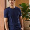 Men's regular fit casual t-shirt with round neckline, short sleeves and comfortable construction for versatile everyday outfits.