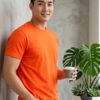 Men's regular fit casual t-shirt with round neckline, short sleeves and comfortable construction for versatile everyday outfits.