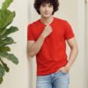 Men's regular fit casual t-shirt with round neckline, short sleeves and comfortable construction for versatile everyday outfits.