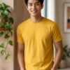 Men's regular fit casual t-shirt with round neckline, short sleeves and comfortable construction for versatile everyday outfits.