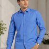 Men's formal-casual shirt with long sleeves, button front and classic collar, suitable for office wear and casual occasions.