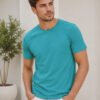 Men's basic crew neck t-shirt with short sleeves, regular fit and comfortable styling for everyday casual occasions.