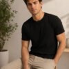 Men's basic crew neck t-shirt with short sleeves, regular fit and comfortable styling for everyday casual occasions.