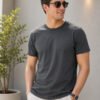 Men's basic crew neck t-shirt with short sleeves, regular fit and comfortable styling for everyday casual occasions.