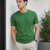 Men's basic crew neck t-shirt with short sleeves, regular fit and comfortable styling for everyday casual occasions.