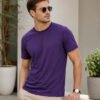 Men's basic crew neck t-shirt with short sleeves, regular fit and comfortable styling for everyday casual occasions.