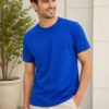 Men's basic crew neck t-shirt with short sleeves, regular fit and comfortable styling for everyday casual occasions.