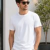 Men's basic crew neck t-shirt with short sleeves, regular fit and comfortable styling for everyday casual occasions.