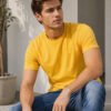 Men's basic crew neck t-shirt with short sleeves, regular fit and comfortable styling for everyday casual occasions.